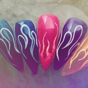 Jelly Flame Press On Nails